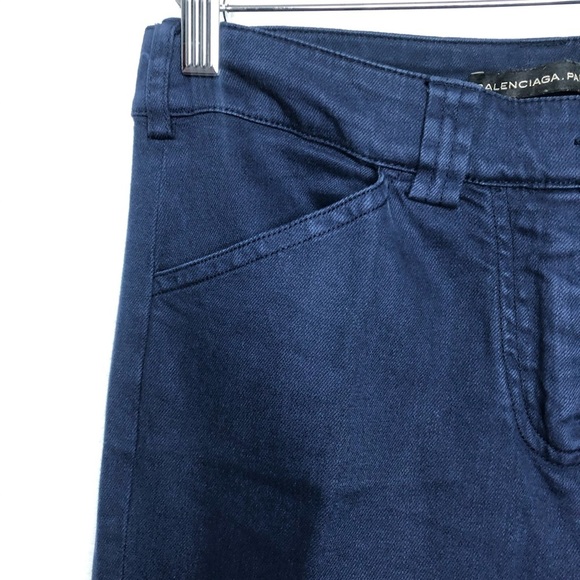 BALENCIAGA Blue Straight Leg Pants Size 28 - Picture 6 of 10